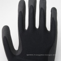 NMSAFETY 13 jauge en nylon noir enduit de mousse noire pvc sur les gants de travail anti-dérapant anti-dérapant